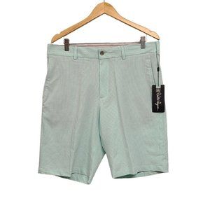 Walter Hagen Golf Shorts Mens 36 Light Green Seersucker Perfect 11 Collection